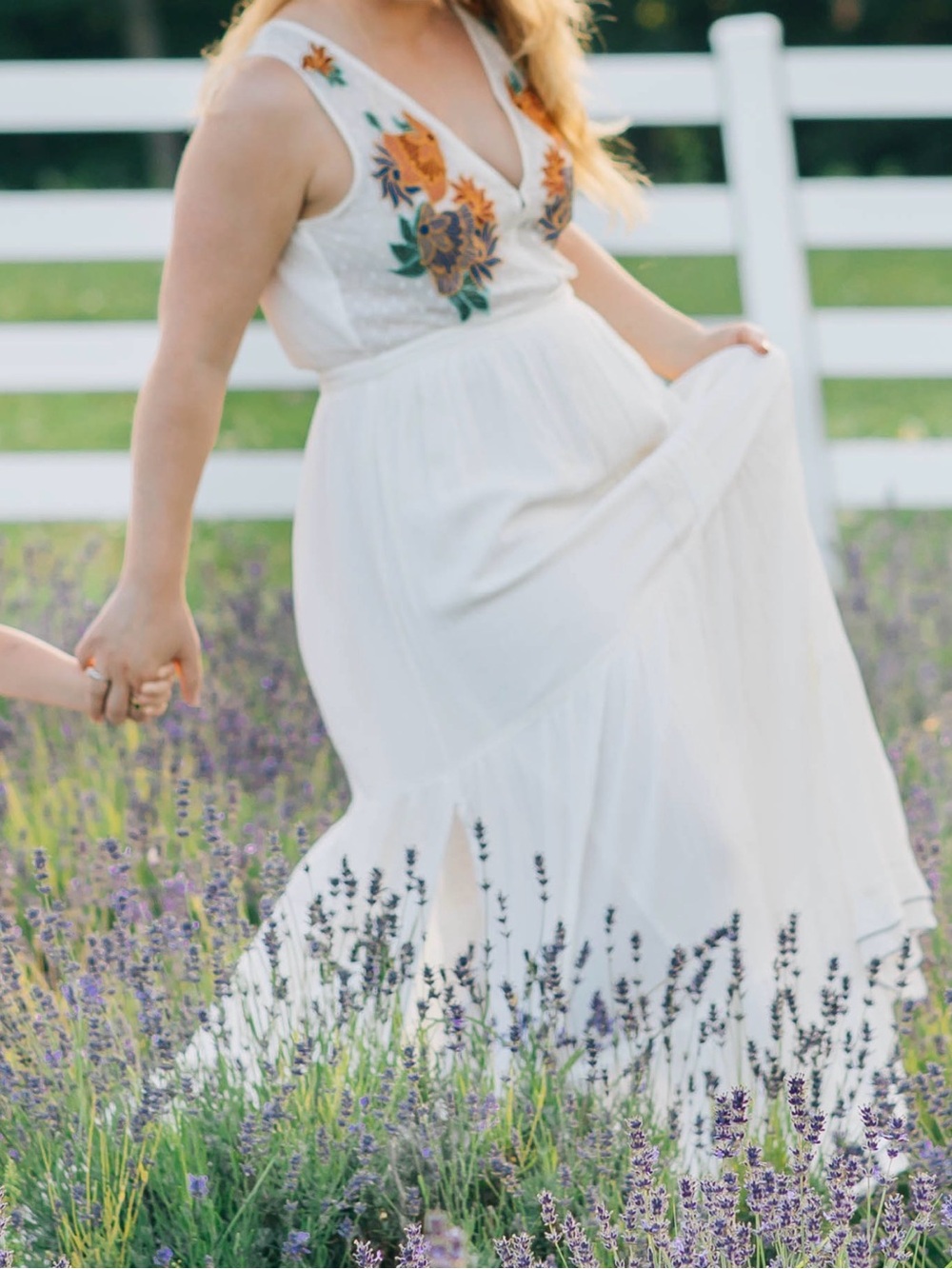 Lulu's Ivory Maxi Dress with Multicolor Floral Embroidery